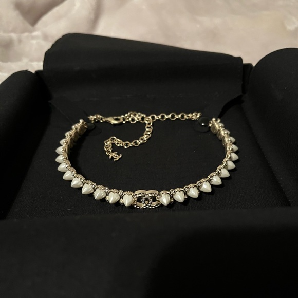 Authentic Chanel 2022 studded choker necklace - Picture 2 of 6